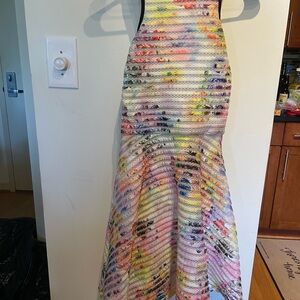 Colorful Textured Sleeveless Dress